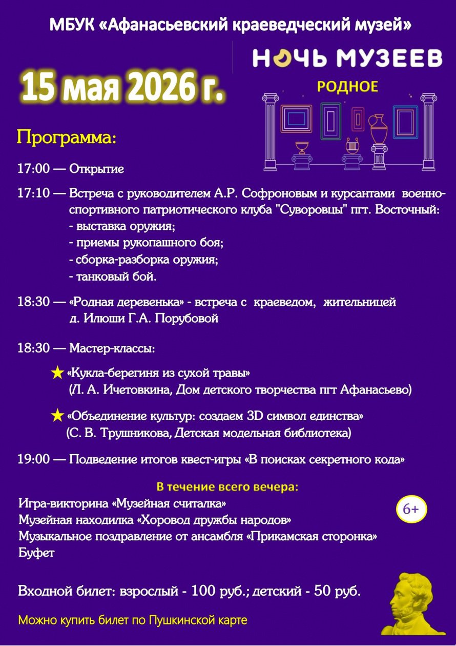 Ночь музеев в Афанасьевском краеведческом музее