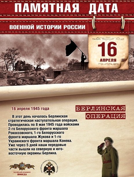 16 апреля 1945 года началась Берлинская наступательная операция